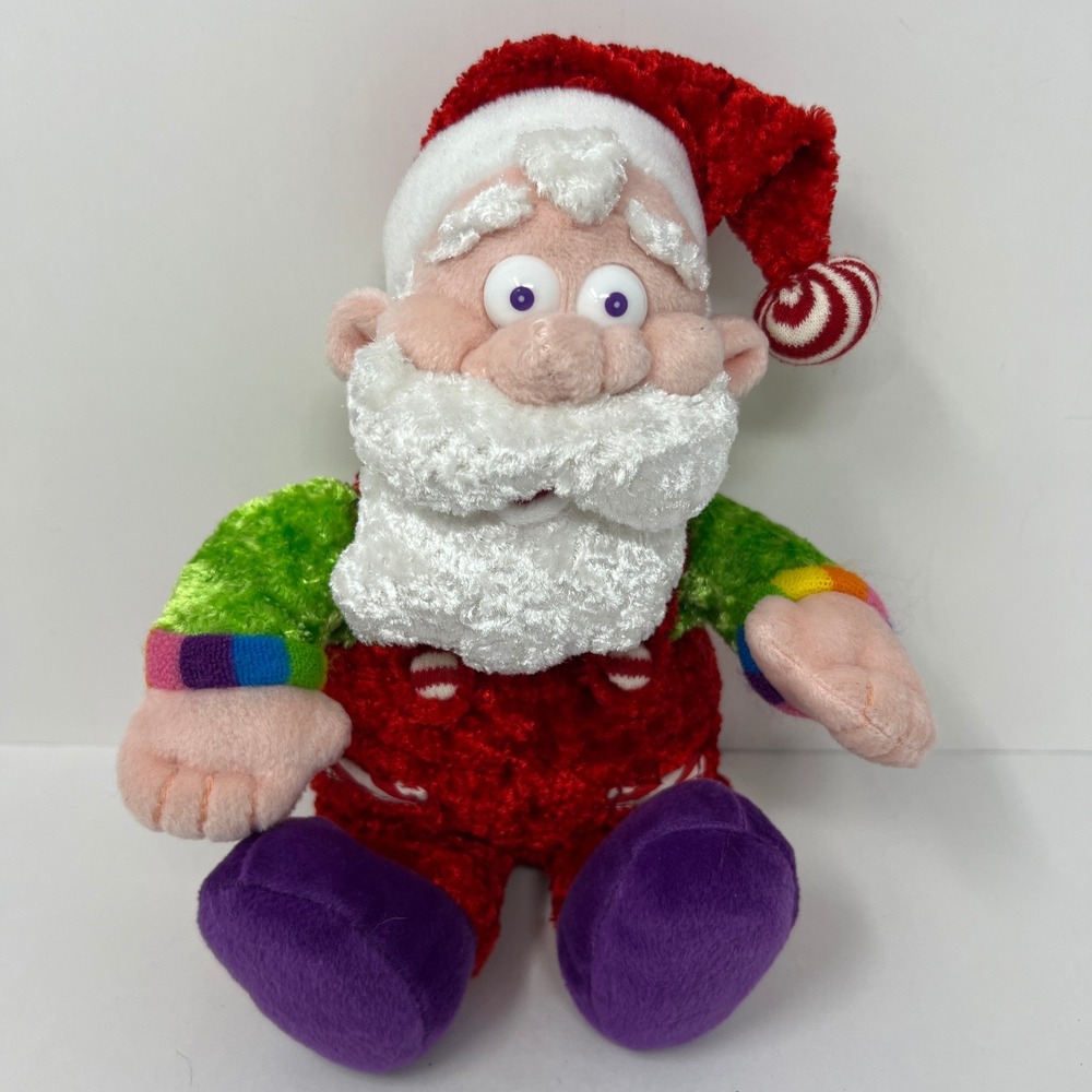 Sugar Plum Junction Santa Claus Plush Doll Red Green Whimsical Holiday Toy 10"